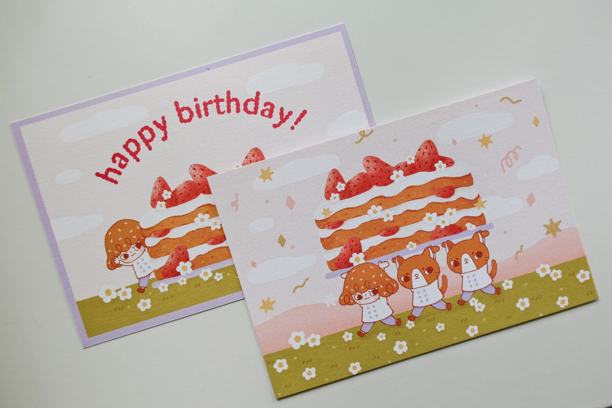 CAKE DELIVERY BIRTHDAY CARD SET OF 3