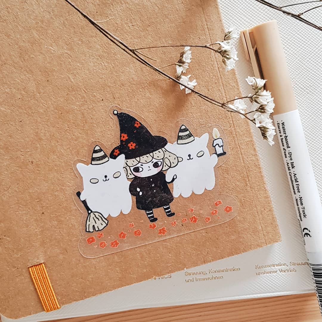 Halloween Pepper Clear Sticker
