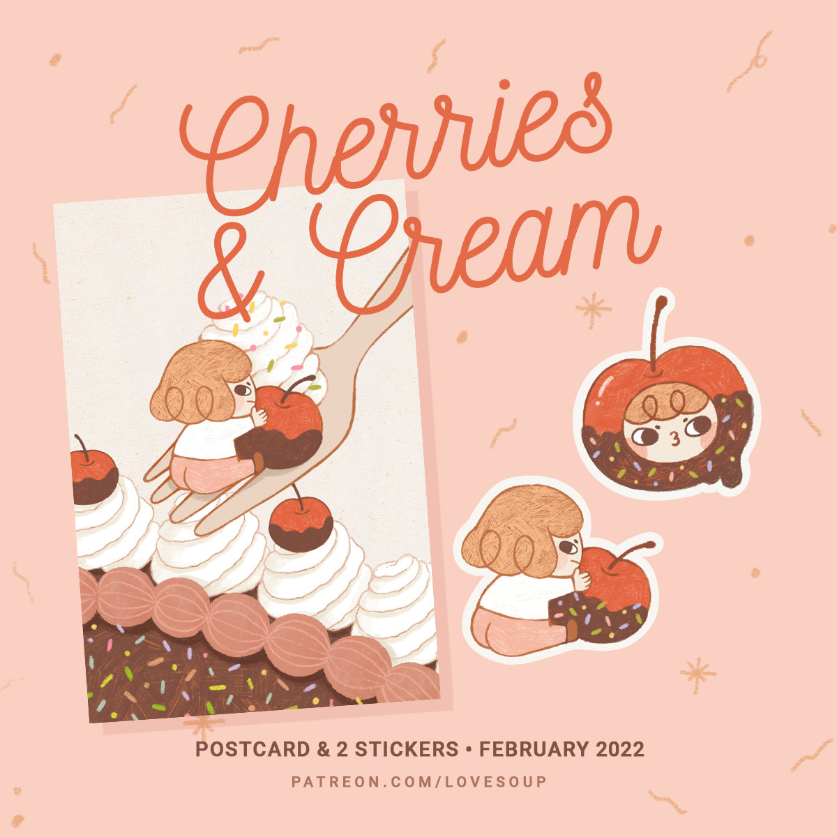 CHERRIES & CREAM FEBRUARY 2022 | HAPPY MAIL